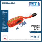 Web Sling Spanset (7:1) 4Ply 24 Ton X 10 Meter (Orange) - Image 2