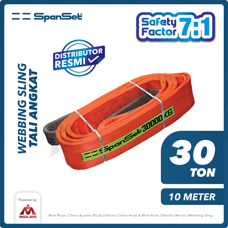 Webbing-Sling-SPANSET-30-Ton-x-10Meter-I-1.png Web Sling Spanset (7:1) 4Ply 30 Ton X 10 Meter (Orange) - Gambar 1