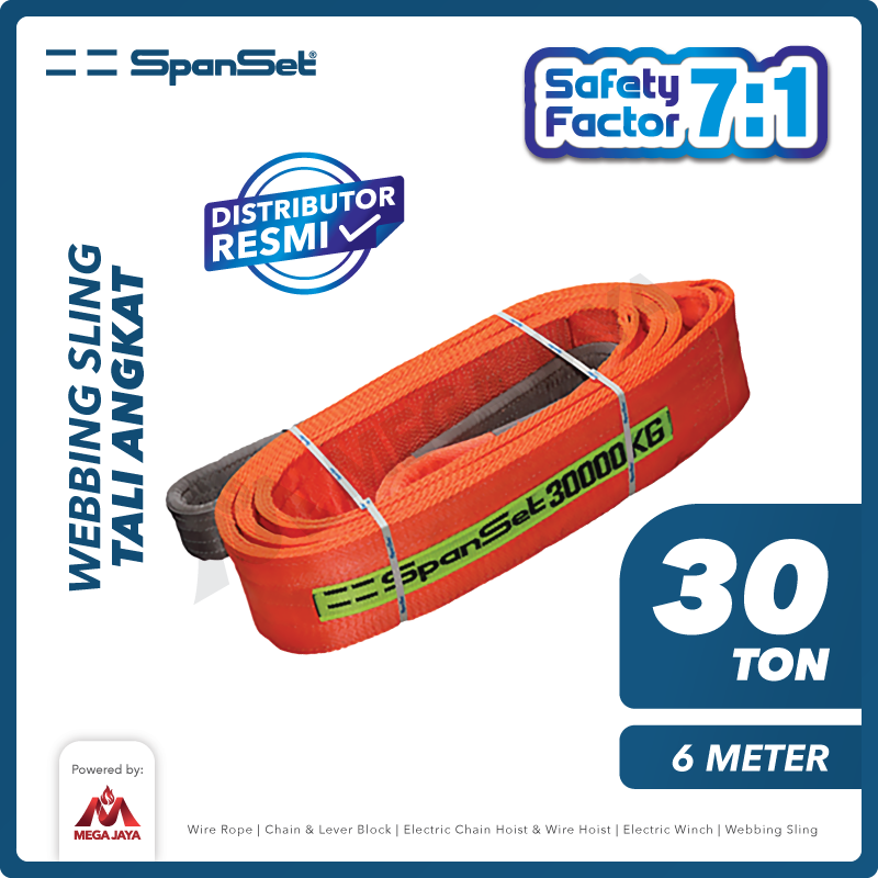 Webbing-Sling-SPANSET-30-Ton-x-6Meter-I-1.png Web Sling Spanset (7:1) 4Ply 30 Ton X 6 Meter (Orange) - Gambar 1