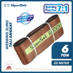 Web Sling Spanset (7:1) 2Ply 6 Ton X 20 Meter (Cokelat)