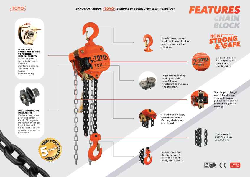 Keunggulan dan Fitur Chain Block Toyo