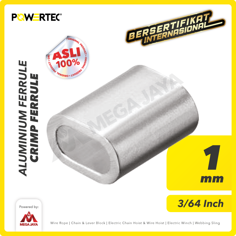 Alumunium-Ferrule-POWERTEC-1mm-I Alum. Ferrule Powertec 1Milimeter - Gambar 1