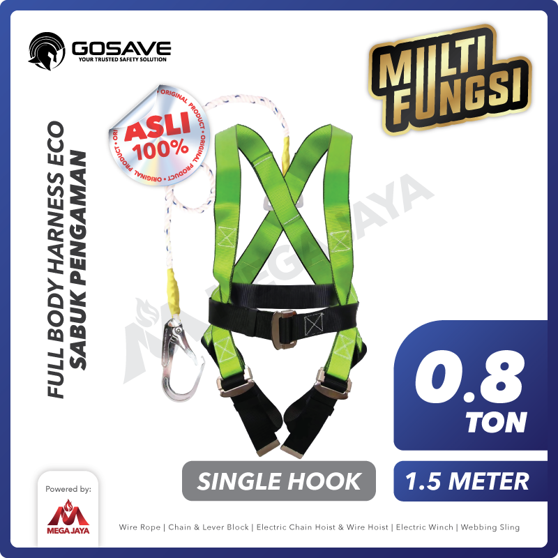 BODY-HARNESS-GOSAVE-SINGLE-HOOK-I Body Harness GoSave Single Hook Besar - Image 1