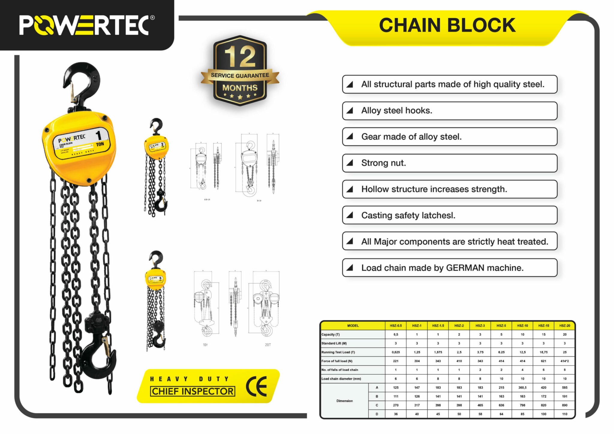 Jual Chain Block Powertec Mega Jaya - Brosur