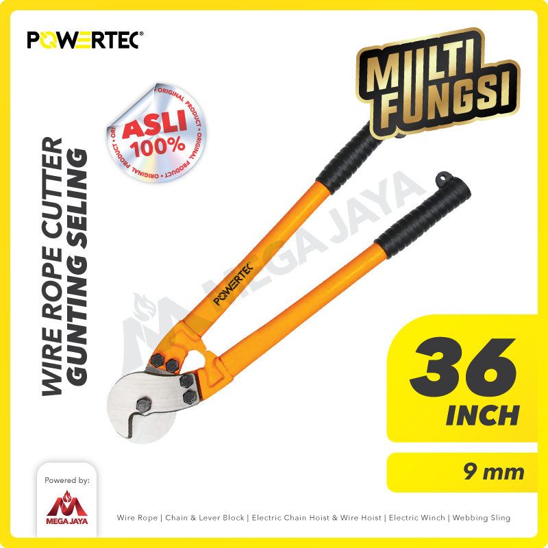 POWERTEC-WIREROPE-CUTTER-36Inch-I Wire Rope Cutter Powertec 36" - Gambar 1