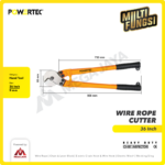 Wire Rope Cutter Powertec 36" - Gambar 2