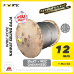 Wire Rope Powertec 35xK7 + WSC Compacted Galv 12Milimeter (RHLL)