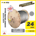 Wire Rope Powertec 35xK7 + WSC Compacted Galv 24Milimeter (RHLL)