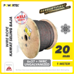 Wire Rope Powertec 6x37 + IWRC Ungalv 20Milimeter (Blue)