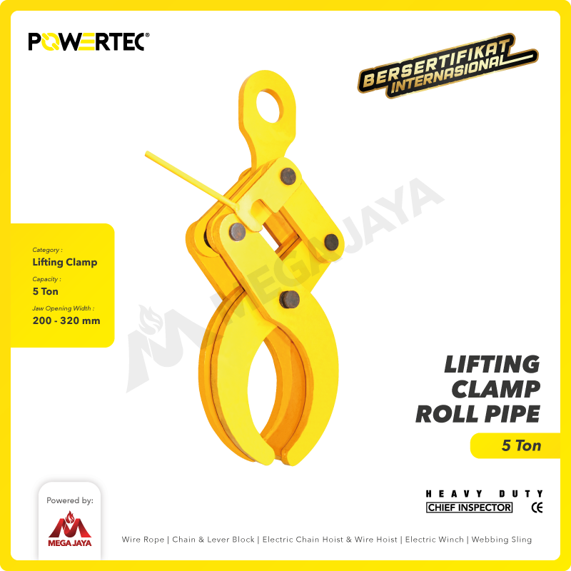 Roll Steel Clamp Powertec YG 5 Ton - Gambar 2