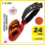 Webbing Sling Powertec (6:1) 4Ply 24 Ton X 6 Meter (Orange)