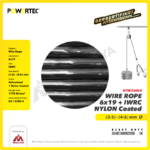 Wire Rope Powertec 6x19 + IWRC PVC (Hitam) 4-6Milimeter (Ecer) - Image 2