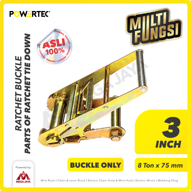 BUCKLE-POWERTEC-3-INCH-I Parts of Ratchet Lashing Powertec 3" : Gagang Ratchet - Image 1