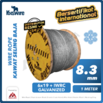 Wire Rope Kiswire Korea 6x19 + IWRC Galv 8,3Milimeter (Gondola)