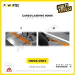 Parts of Ratchet Lashing Powertec 2" : Double J Hook - Image 3