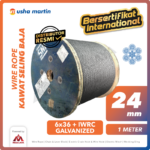 Wire Rope Usha Martin 6x36 + IWRC Galv 24Milimeter