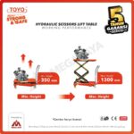 Hydraulic Scissor Lift Table Toyo 350kg x 130Centimeter - Gambar 3