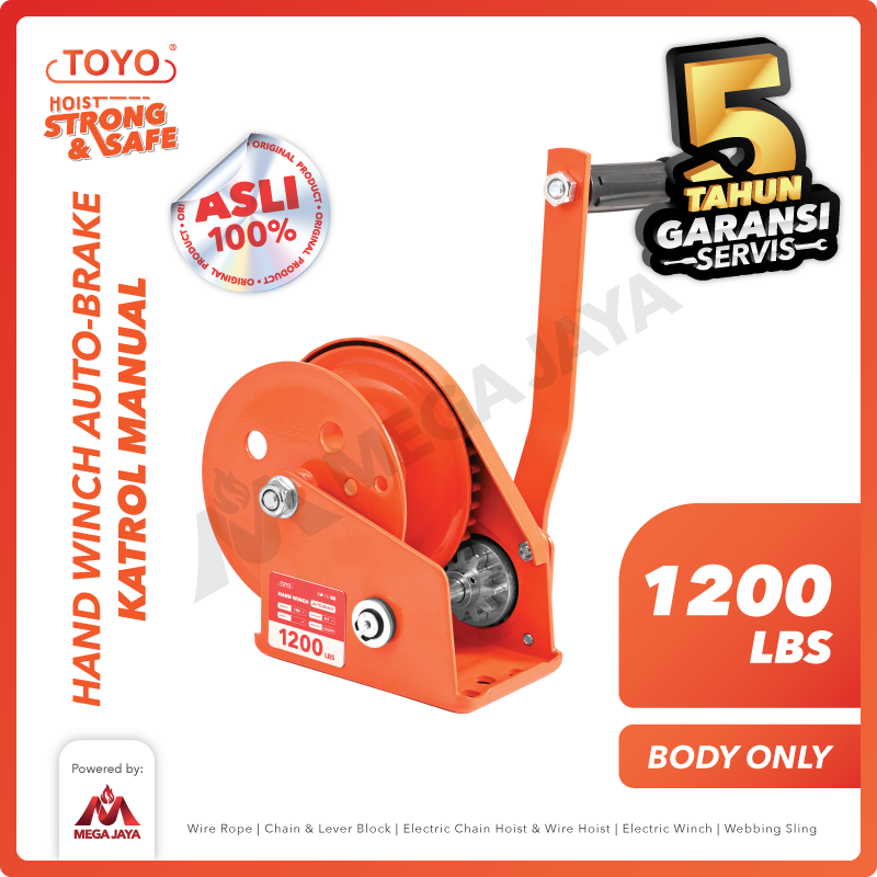 gambar 1 Hand Winch BHW (Self-Locking) Toyo 1200lbs - Image 1