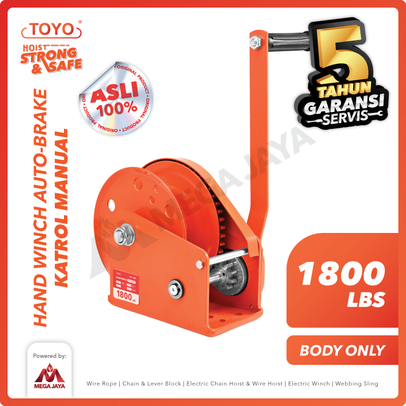 gambar 1 Hand Winch BHW (Self-Locking) Toyo 1800lbs - Image 1