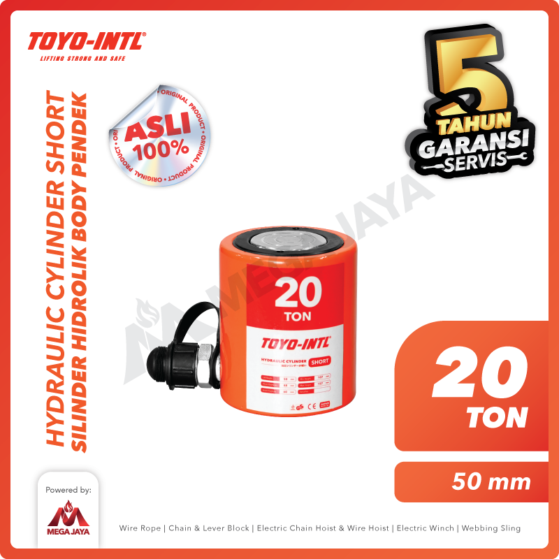 2CevbYM Hydraulic Cylinder Short Toyo 20 T (50mm) - Gambar 1