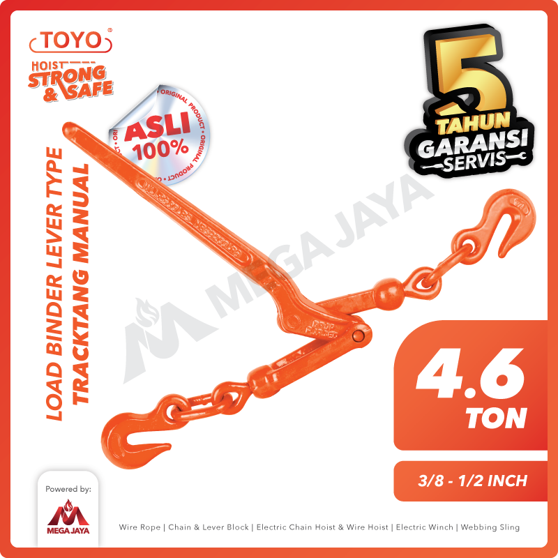 EVvBukv Load Binder Toyo Lever Type (Kaki) L-150 : 3/8"-1/2" - Gambar 1