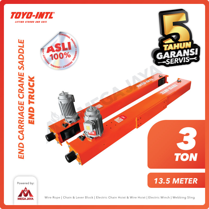 Um7mfur End Carriage / Crane Saddle Toyo 3 T Max. Span 13,5 M (0.4 Kw) - Image 1