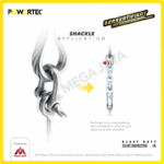 Shackle Powertec Galv D 50mm - 2" - Gambar 4