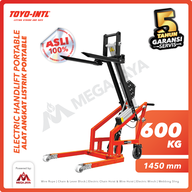 3lL4qCm Electric Handlift Portable Toyo 600 Kg x 1,5 M - Gambar 1