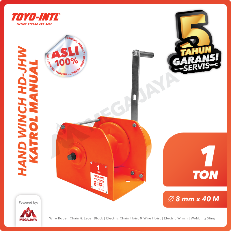 BZetkUx Hand Winch Toyo JHW 1 T - Gambar 1